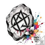 Blood rune etched into stone, tattoo sketch d… – style Flux Inscriptions – tattoo sketch (10.11.2025 09:52)