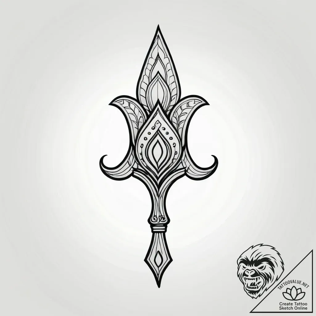 R, tattoo line art, on a clean white paper, i... - style Jagger Old - tattoo sketch (10.11.2025 10:46)