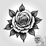 Withered rose blooming from bones, artistic t… – style Jagger Old – tattoo sketch (10.11.2025 11:09)