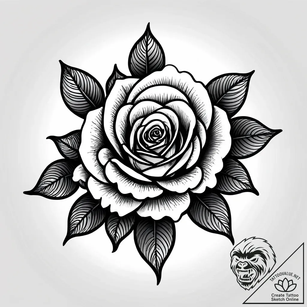 Withered rose blooming from bones, artistic t... - style Jagger Old - tattoo sketch (10.11.2025 11:09)