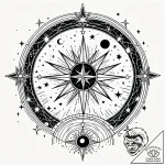 Tattoo sketch, tarot card вђњthe starвђќ with… – style Jaeger Simple – tattoo sketch (10.11.2025 11:28)