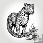 Leopard, tattoo flash sheet design, ornamenta… – style Jagger Old – tattoo sketch (10.11.2025 11:45)