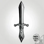 Ancient sword bleeding darkness, tattoo sketc… – style Jagger Old – tattoo sketch (10.11.2025 11:57)