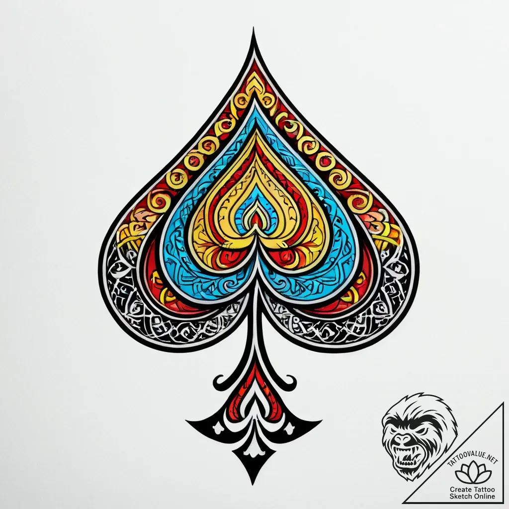 Playing card hand (eg, a royal flush), tattoo... - style Jagger Old - tattoo sketch (10.11.2025 12:22)