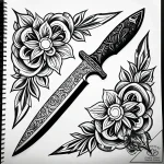 Us marine’s “ka-bar” knife, classic and relia… – style Jaeger Simple – tattoo sketch (10.11.2025 12:40)