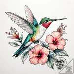 Tattoo sketch, delicate colibri bird feeding… – style Jaeger Simple – tattoo sketch (10.11.2025 12:51)