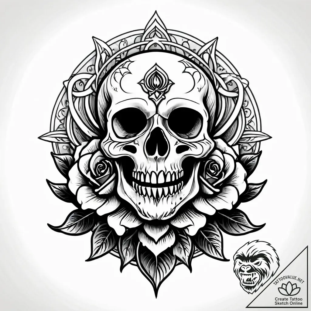 Rose, tattoo line art, chicano tattoo style,... - style Jagger Old - tattoo sketch (10.11.2025 12:58)