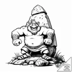 Tattoo sketch, obelix carrying giant menhir w… – style Jaeger Simple – tattoo sketch (10.11.2025 13:15)