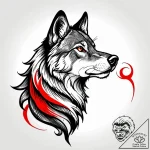 Tattoo sketch, howl with flaming hair, magica… – style Jagger Old – tattoo sketch (10.11.2025 13:33)