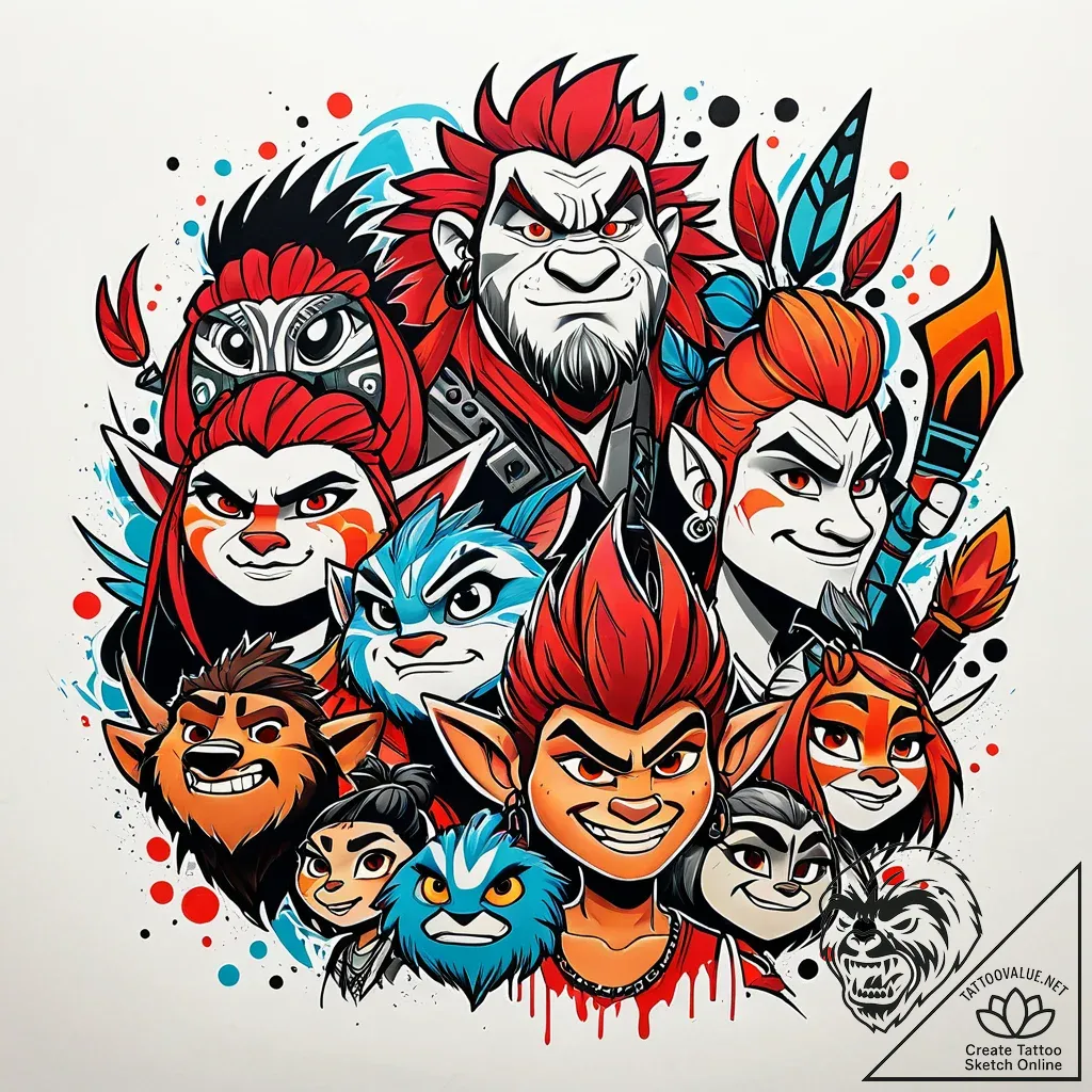 сѓрµрјрµр№рєр° рєсђсѓрґсѓ 2 (the croods: a ne... - style Jaeger Simple - tattoo sketch (10.11.2025 13:40)