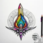 Hidden blade beneath celestial bloom, concept… – style Jagger Old – tattoo sketch (10.11.2025 13:45)