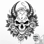 Dragon horn breaking sky, concept art for tat… – style Jaeger Mini – tattoo sketch (10.11.2025 13:55)