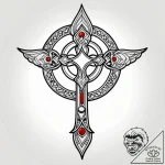 Rosary, artistic tattoo sketch, on a clean wh… – style Jagger Old – tattoo sketch (10.11.2025 14:10)