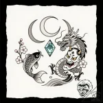 Triple moon goddess symbol, with the full moo… – style Flux Inscriptions – tattoo sketch (10.11.2025 14:25)