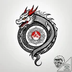 Burning sigil floating above palm, tattoo fla… – style Jagger Old – tattoo sketch (10.11.2025 15:10)