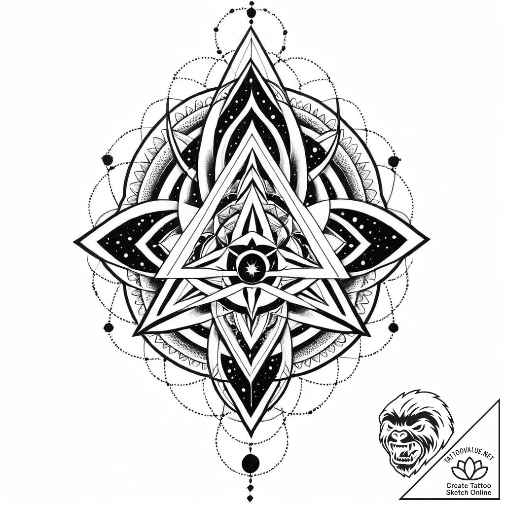 Nebula talon through spectral veil, tattoo li... - style Jaeger Mini - tattoo sketch (10.11.2025 15:18)