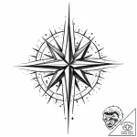 Blood star reflecting in pool, tattoo line ar… – style Jaeger Mini – tattoo sketch (10.11.2025 15:31)