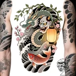 Lantern crowned in ivy, concept art for tatto… – style Flux Inscriptions – tattoo sketch (10.11.2025 15:49)