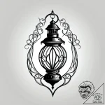 Lantern gripped by spectral hand, concept art… – style Jagger Old – tattoo sketch (10.11.2025 15:58)