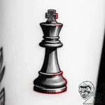 Chess, ink illustration for tattoo, clean lin… – style Flux Inscriptions – tattoo sketch (10.11.2025 17:01)
