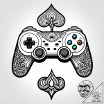 Nes controller, retro gaming, tattoo line art… – style Jagger Old – tattoo sketch (10.11.2025 17:10)