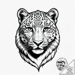 A snow leopard in the mountains (is there, bu… – style Jagger Old – tattoo sketch (10.11.2025 17:21)
