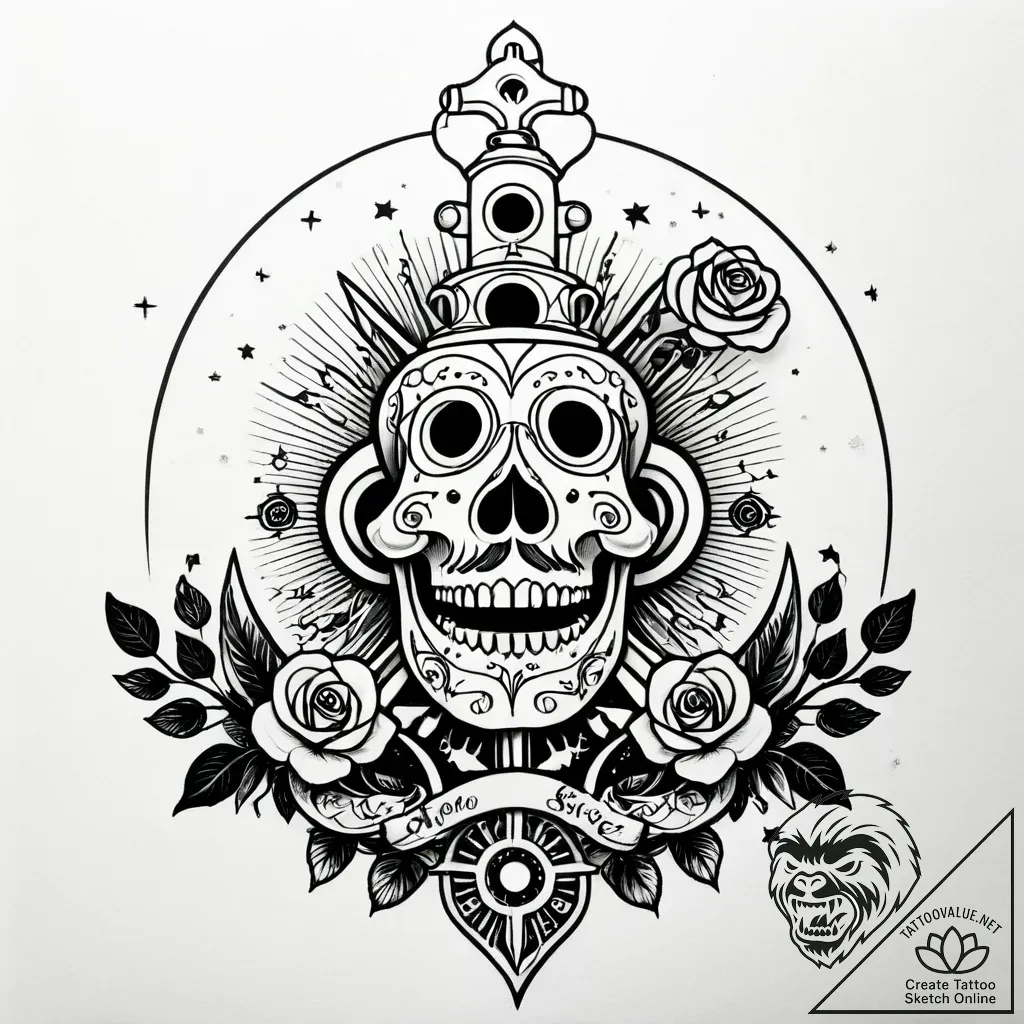 Yellow submarine, beatles style, concept art... - style Jagger Old - tattoo sketch (10.11.2025 17:46)