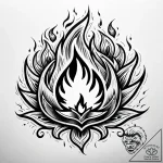 Tattoo sketch, calcifer flame with tribal pat… – style Jaeger Simple – tattoo sketch (10.11.2025 17:51)