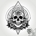 Quartz crystal, symbolizing clarity and energ… – style Jagger Old – tattoo sketch (10.11.2025 18:22)