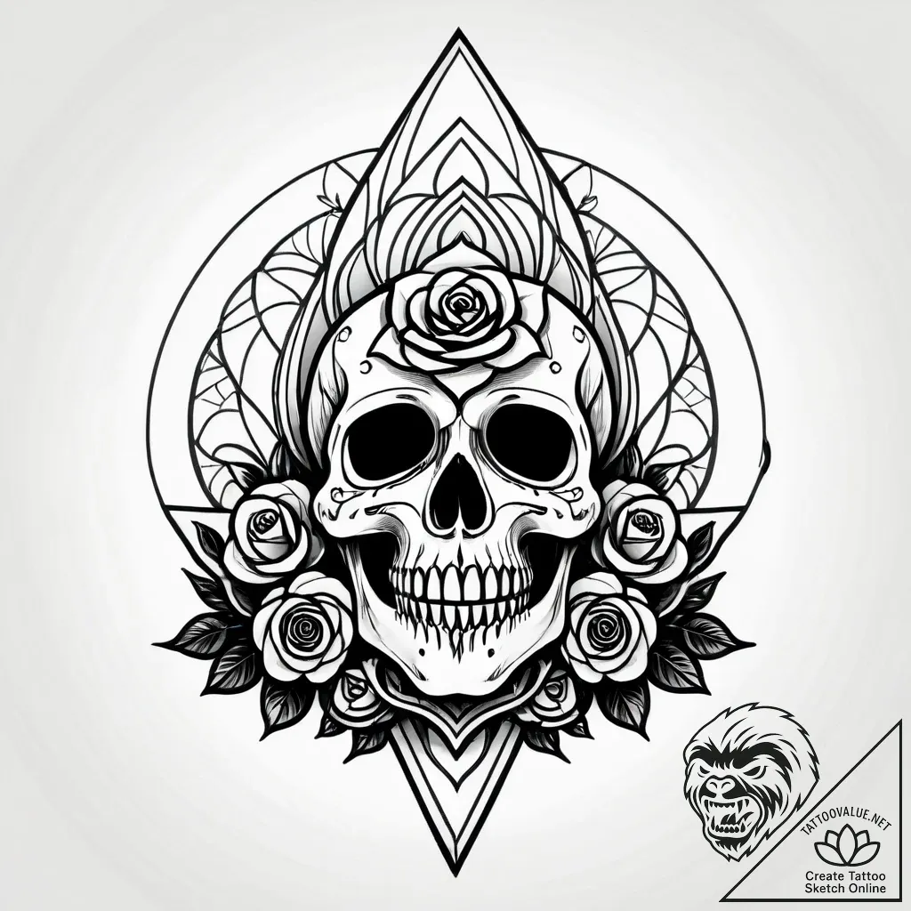 Quartz crystal, symbolizing clarity and energ... - style Jagger Old - tattoo sketch (10.11.2025 18:22)