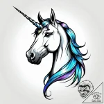 Unicorn – style Jagger Old – tattoo sketch (10.11.2025 18:46)