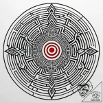 Labyrinth etched in crystalline floor, tattoo… – style Jagger Old – tattoo sketch (10.11.2025 18:58)