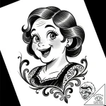 Eskizto, tattoo sketch, mater with goofy eyes… – style Flux Inscriptions – tattoo sketch (10.11.2025 19:25)