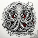 Kraken tendrils beneath spectral bloom, artis… – style Jaeger Simple – tattoo sketch (10.11.2025 19:28)