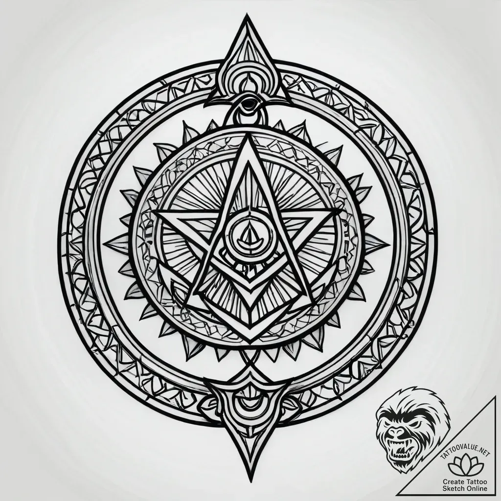 Vault door bound with spectral chains, artist... - style Jagger Old - tattoo sketch (10.11.2025 19:34)