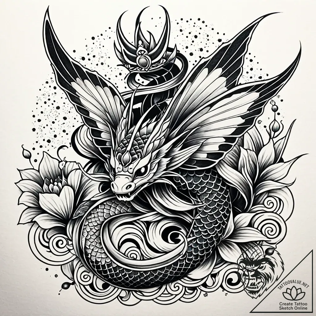 Night moth crowned in stars, tattoo drawing o... - style Jaeger Simple - tattoo sketch (10.11.2025 20:04)