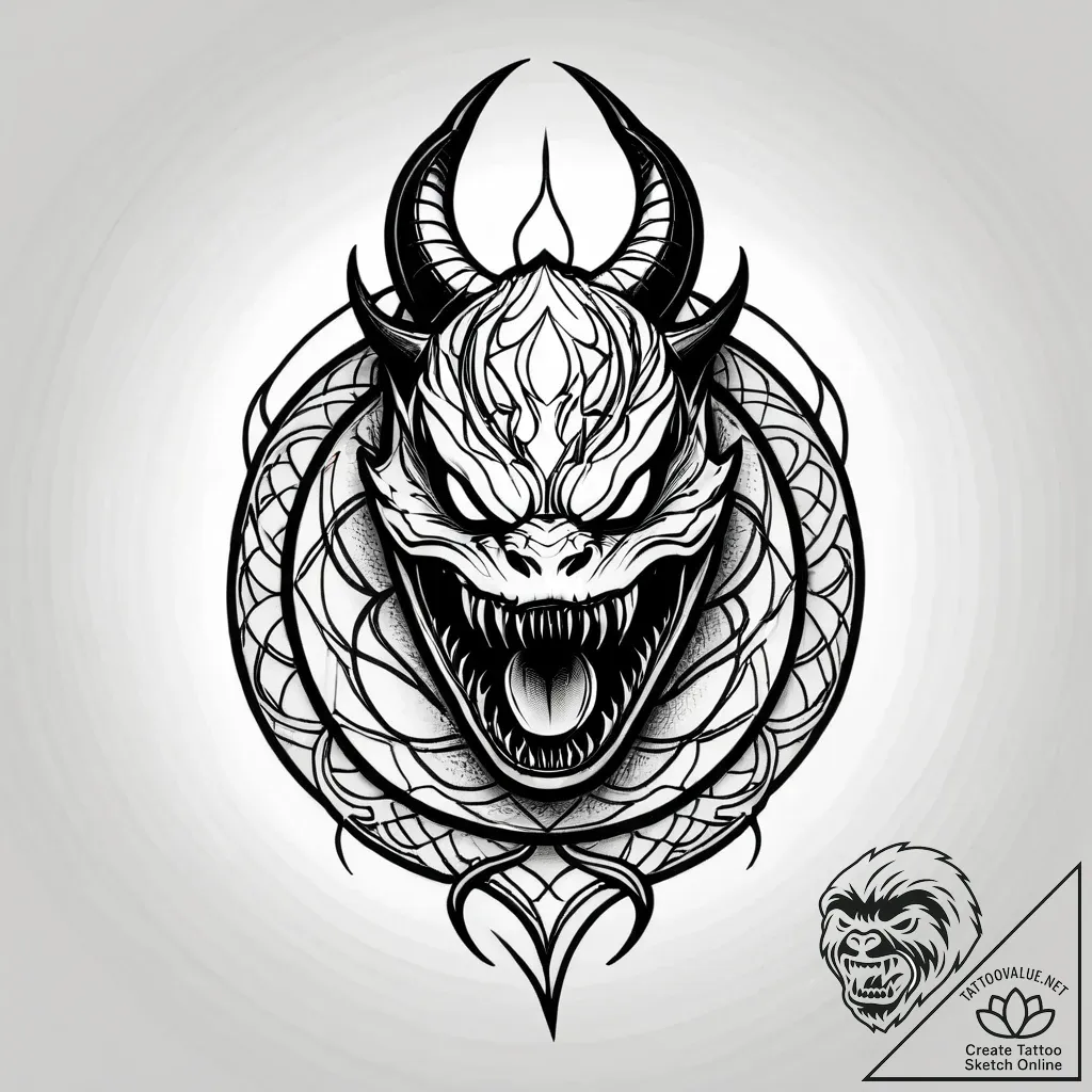 Venom fang beneath crimson moon, tattoo flash... - style Jagger Old - tattoo sketch (10.11.2025 20:46)
