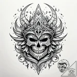 Quartz helm beneath shattered spire, tattoo f… – style Jaeger Simple – tattoo sketch (10.11.2025 22:03)
