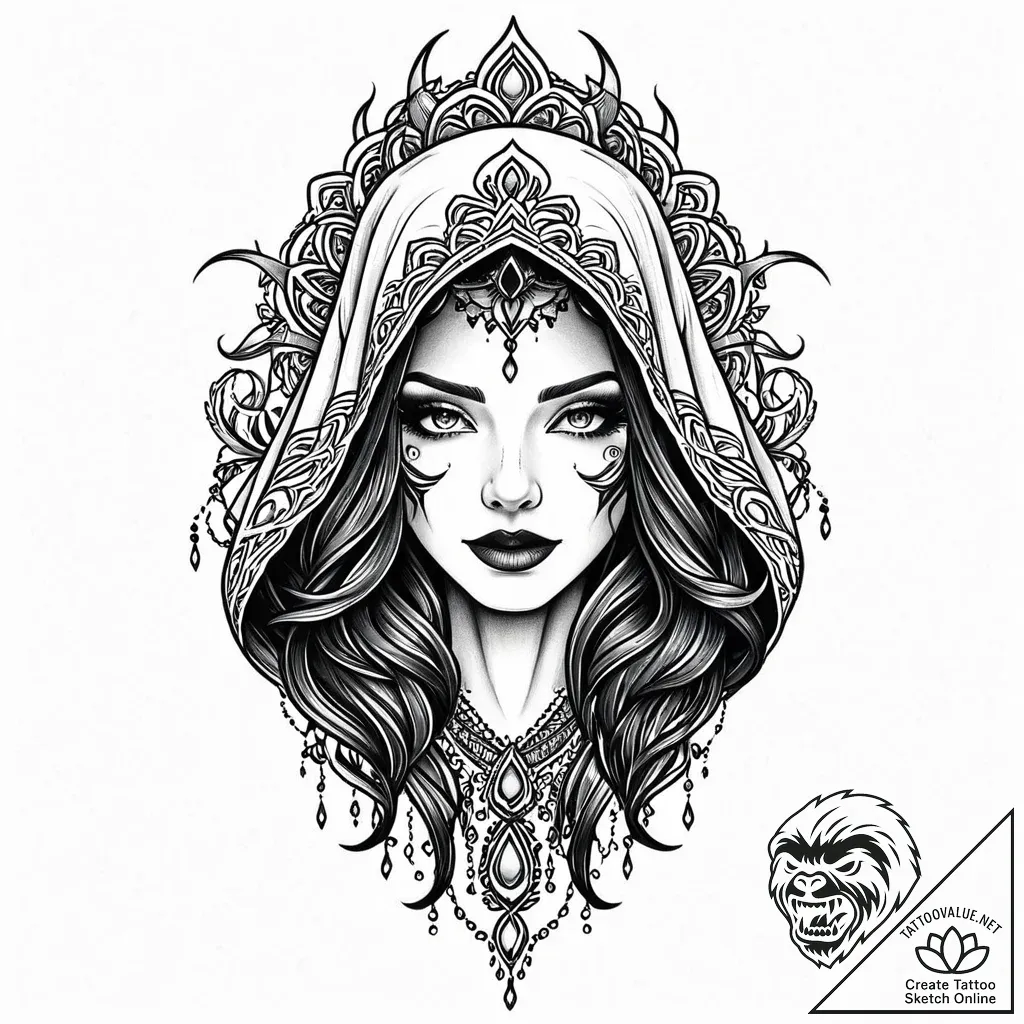 Veil talon tearing through shadows, tattoo li... - style Jaeger Mini - tattoo sketch (10.11.2025 22:07)