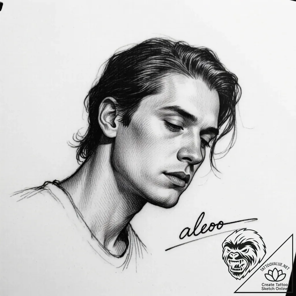 Signature of an ancestor or loved one, concep... - style Flux Inscriptions - tattoo sketch (10.11.2025 22:25)