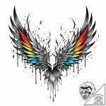 Quicksilver wings tearing through mist, tatto… – style Jaeger Mini – tattoo sketch (10.11.2025 22:31)