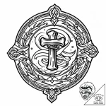 Bone relic sealed with wax, ink illustration… – style Jaeger Mini – tattoo sketch (10.11.2025 22:55)