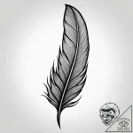 Crimson feather stained with ink, tattoo line… – style Jagger Old – tattoo sketch (10.11.2025 22:57)
