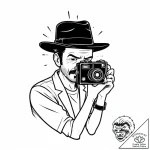 Tattoo sketch, rickвђ™s silhouette with camer… – style Jaeger Mini – tattoo sketch (10.11.2025 23:18)