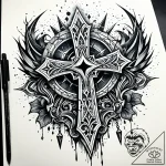 Ghost relic through shattered spire, tattoo f… – style Jaeger Simple – tattoo sketch (10.11.2025 23:28)