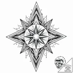 Opal star beneath spectral storm, tattoo line… – style Jaeger Mini – tattoo sketch (10.11.2025 23:30)