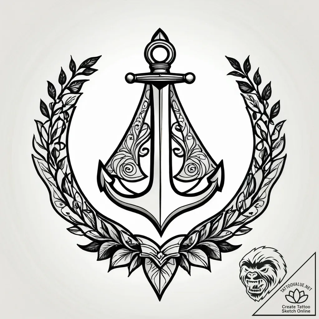 Engraved blade entwined in ivy, tattoo sketch... - style Jagger Old - tattoo sketch (10.11.2025 23:33)