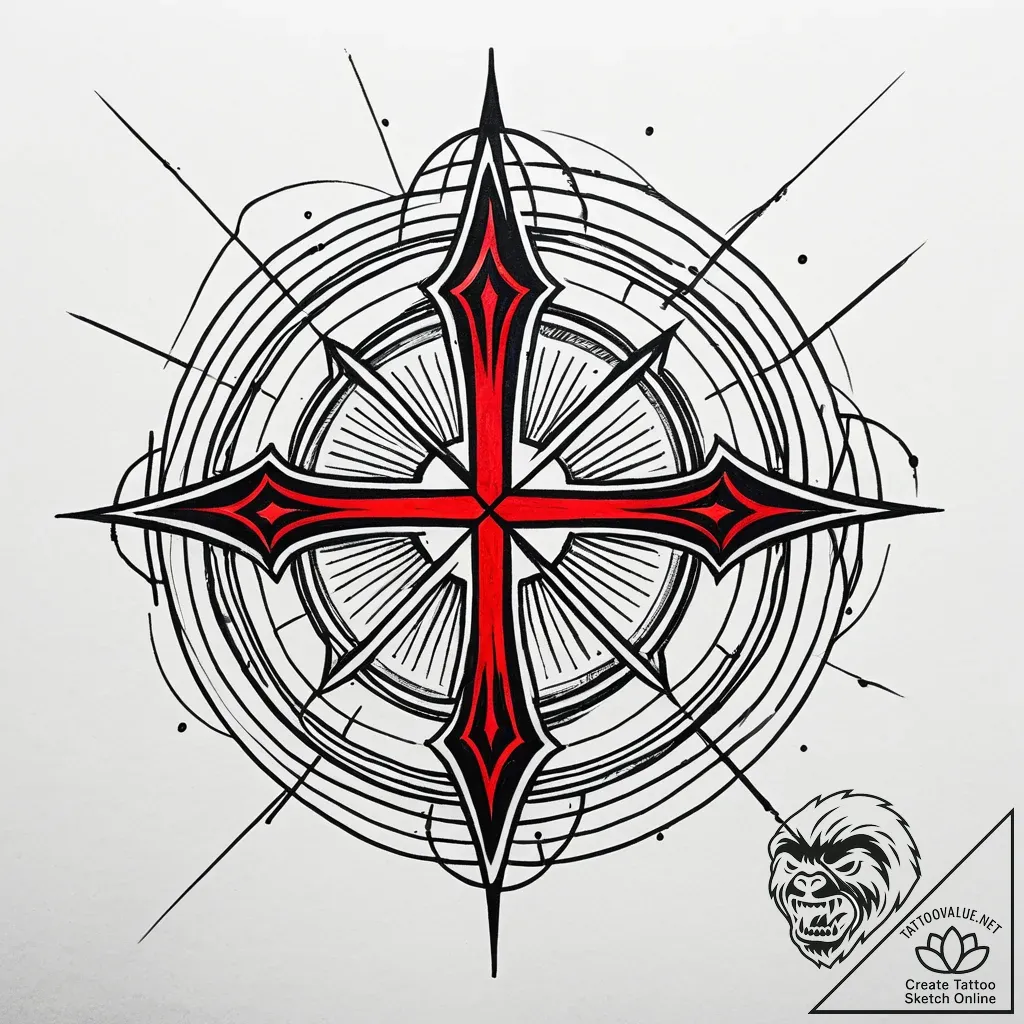 Etched sigil spinning in void, tattoo drawing... - style Jaeger Simple - tattoo sketch (10.11.2025 23:40)