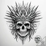 Ethereal roots piercing shattered helm, conce… – style Jaeger Simple – tattoo sketch (10.11.2025 23:52)