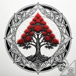 A powerful burning bush, biblical,, artistic… – style Jaeger Simple – tattoo sketch (11.11.2025 00:04)